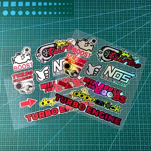 1SET "Turbo Performance Creative" Car Sticker, Car Decals for Car Body, Motorcycle Decoration, Notebook, etc., Create Performance Modification-Styled Items, A Must for Modification Enthusiasts & Personalized Car Owners, Show Unique Performance Taste