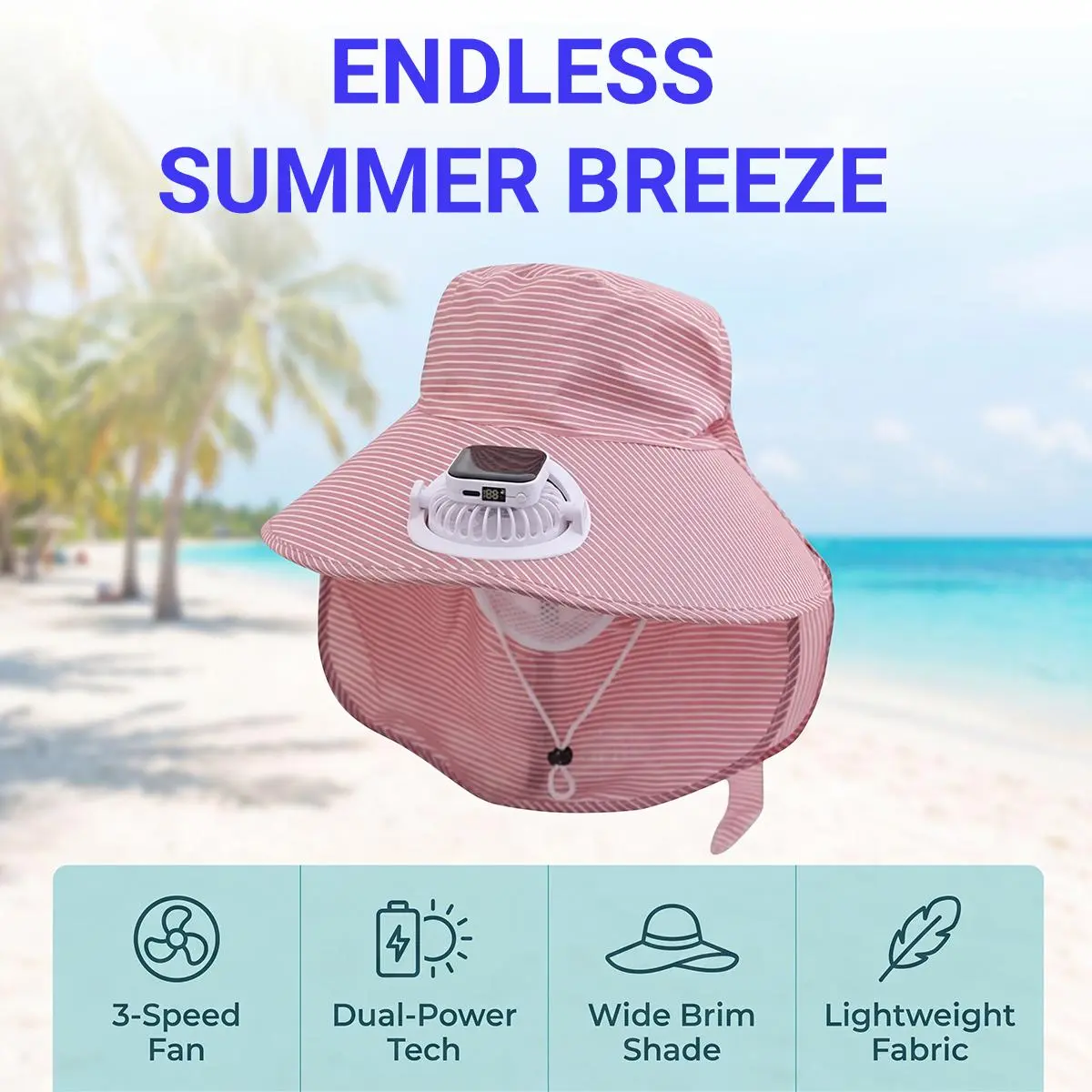Women\'s Wide Brim Sun Hat Detachable Face Mask with Neck Flap UV UPF 50+ Beach Sun Protective Wide Brim UPF 50+ Holiday Sun Hat For Women  main image 4
