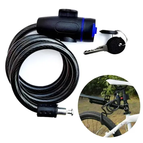Motorcycle Padlock Chain, Anti-theft Bicycle Security Accessory with 2 Keys, Bicycle Lock, Bicycle Accessories for Outdoor Cycling, Cycling Gear, Bike Accessory