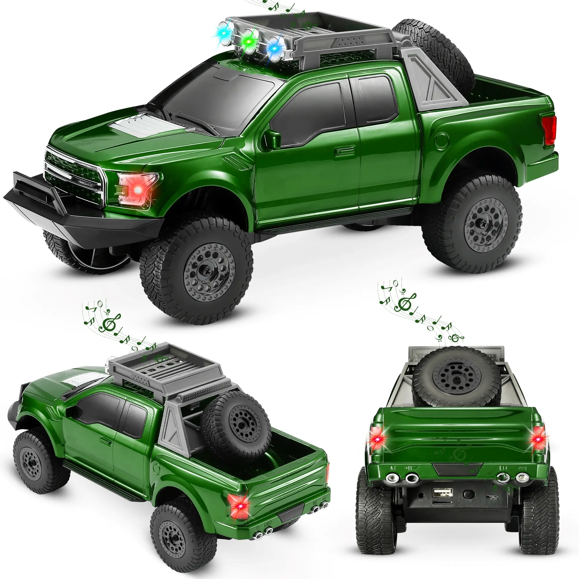 Fuzix WS-589 Pickup Truck Model Bluetooth Speaker with USB Micro SD AUX FM Radio TWS Pairing for Indoor Outdoor Party Birthday Gift Cybertruck Car-Inspired Design High-Quality Sound Portable Power