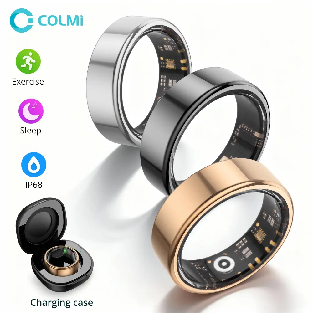 Colmi R02 Smart Ring, Wearable, Sleep Tracking, Heart Rate Monitoring, Fitness Tracker, Wireless Connection, Bluetooth-compatible, Android Compatible, Wearable Tech Gadgets, Electronic Gadgets