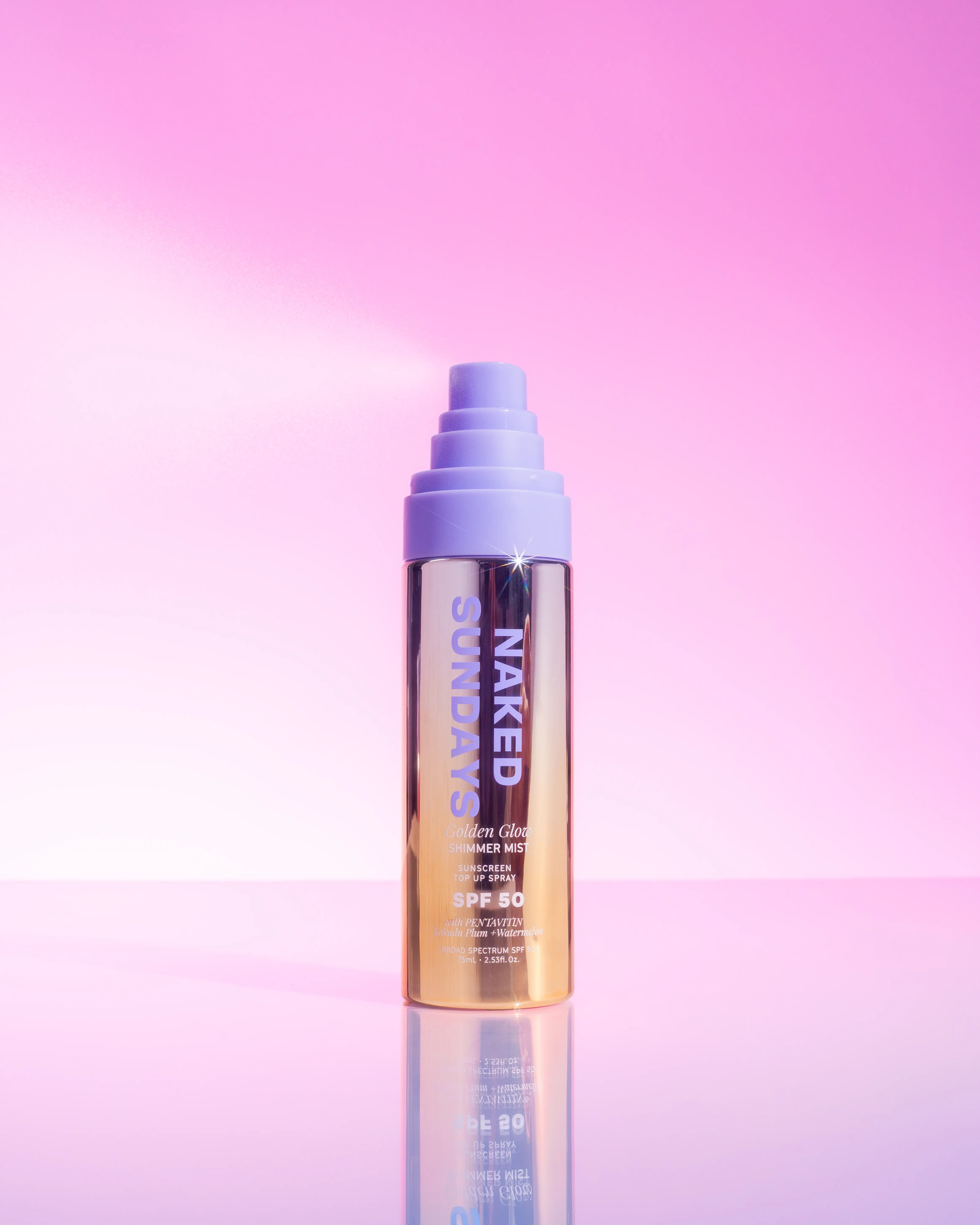 Golden Glow Shimmer Mist Setting Spray SPF50 Golden Glow Shimmer Mist Setting Spray SPF50