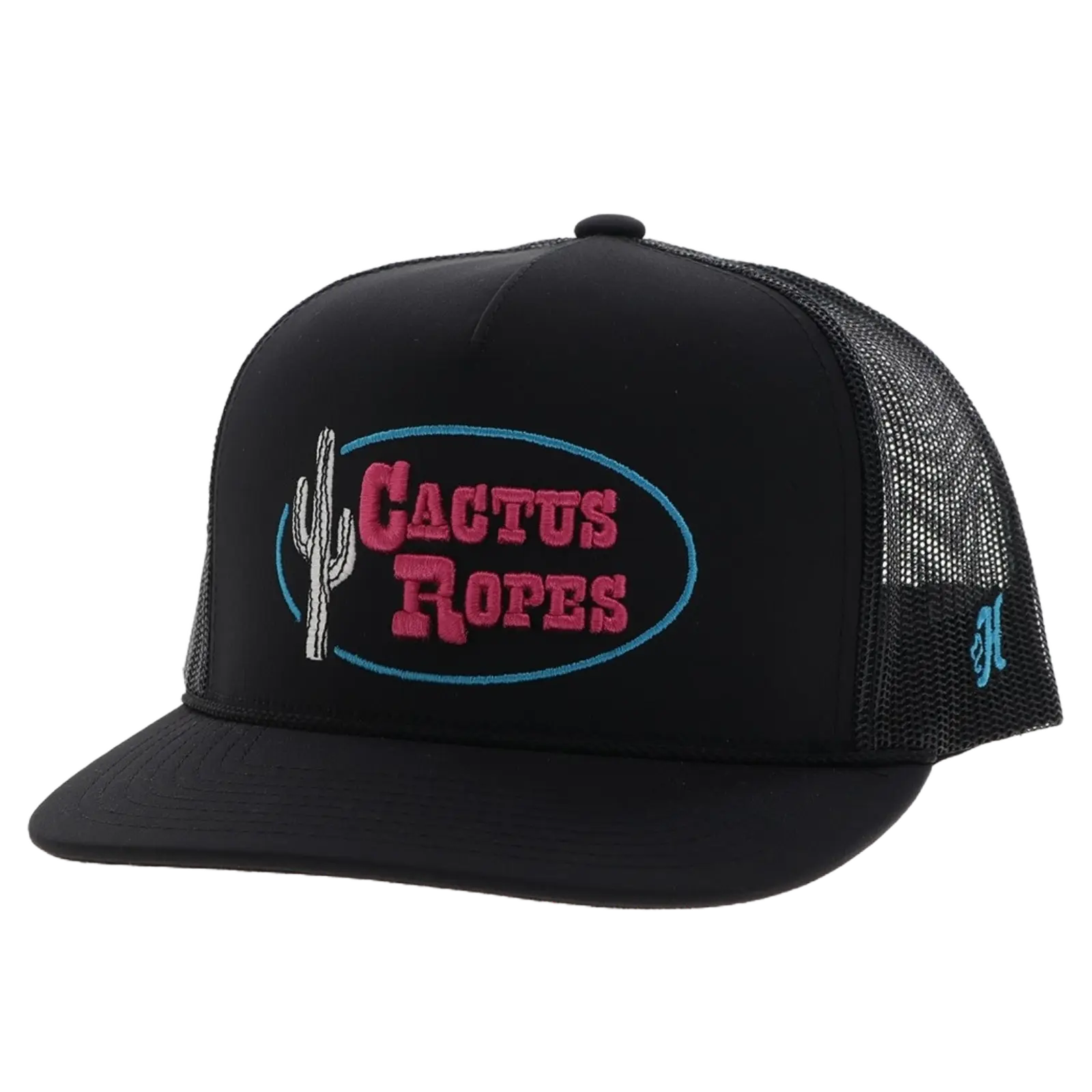Hooey Ladies Cactus Ropes 5-Panel Black Snapback Hat CR113