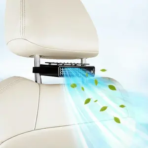 【3-Day Delivery】Fathersdaygift JOYTUTUS 2026 Car Seat Fan Sunvisor Clip Fan, USB Rechargeable Fan with LED Display, 360° Rotation, 100 Speeds Adjustment, Detachable Clip, Magic Tape, 20Hr 3000mAh Battery Summer Fan for Car Baby Stroller Backseat
