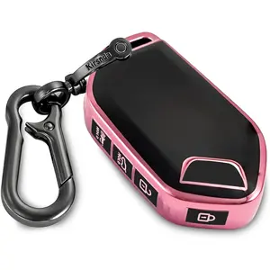 for kia Key Fob Cover with keychian,TPU Protection Key Case Compatible with 2023 2024 Telluride EV5 Smart Remote Key(Pink,5 Button)