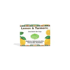 Lemon & Turmeric Shea Butter Bar Soap for Radiant, Refreshed, and Even-Toned Skin Body Care Body Wash