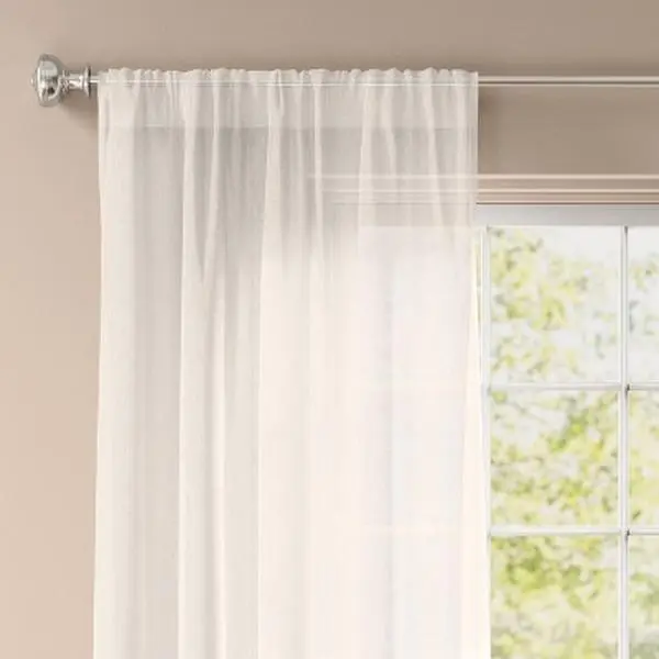 Light Filtering Textural Sheer Curtain Panel - Threshold
