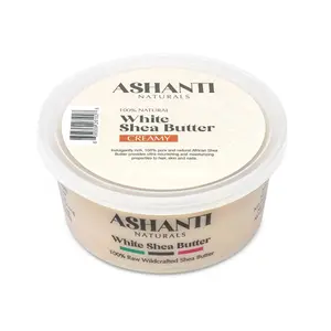 Ashanti Natural White Shea Butter, Hydrating Soothing Cream, Creamy 15oz Body Moisturizer, Body Care, All-Natural Body Butters