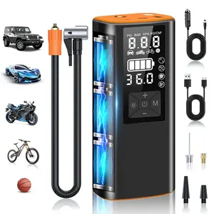 Portable Tire Inflator for Cars 150PSI High-Pressure Smart ON/OFF Hose Design Lightweight Cordless 4+N AutoStop Modes Perfect Christmas Gift