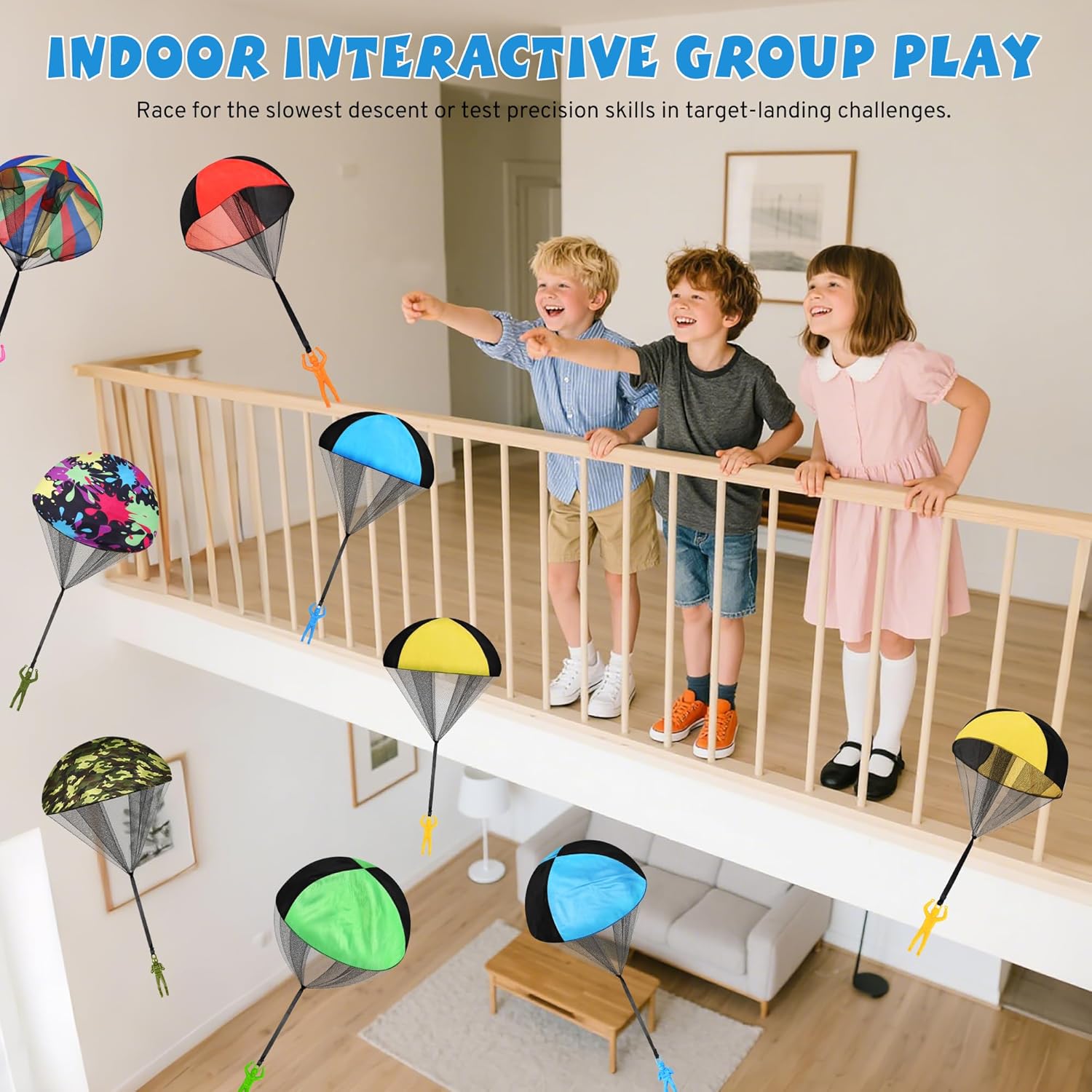 Parachute Toy for Kids Flying Outdoor Toy for Boys & Girls Ages 3‑12 Easy Throw Parachute Flyer for Backyard & Park Best Kids Toys Party Favors