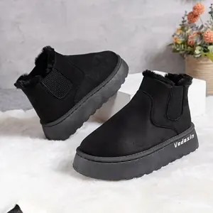 Women's Winter Short Boots for Women Warm Lined Boots Comfortable Suede Lace Up Booties Cute Flat Boot Shoes Springfresh