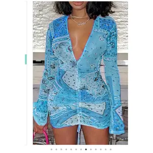 Bandana Dress - Blue