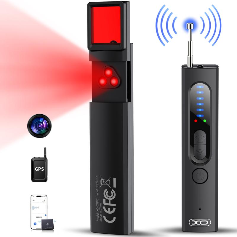 Compact Portable Multi-Detector Safety Device - RF Hidden Camera Detector, Wireless Positioning Tracker, GPS Scanner, Electronic Cool Gadgets, Travel Essential for Office & Travel
