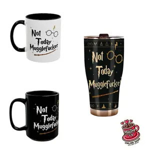 Milashop - Funny Black Coffee Mug, Not Today Wizard Style Cup, Sarcastic Magic Lover Gift - hrp10066