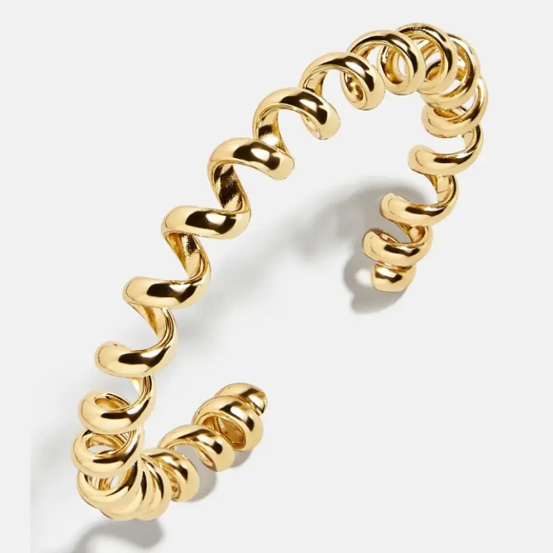 Unisex Stainless Steel Fashionable Layered Winding Coils Open Bangle, Metallic Look Daily Jewelry, Easy-to-Wear Metal Bracelet Gift, All Seasons