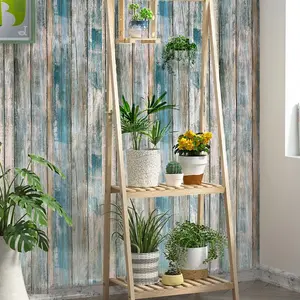 Vintage Wood Grain Removable Self-Adhesive Easy Peel Decorative Wallpaper Roll, Waterproof Contact Paper for Kitchen Cabinets and Countertops, Multi-Purpose Decor
