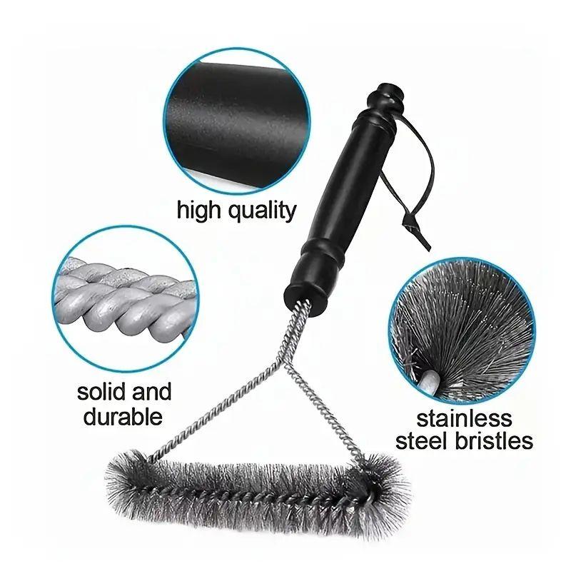 GRILLART Grill Brush Bristle Free & Wire Combined BBQ Brush - Safe & Efficient Grill Cleaning Brush- 17" Grill Cleaner Brush for Gas/Porcelain/Charbroil Grates - BBQ Accessories Gifts for Men
