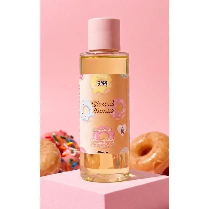 Glazed Donut Body Nectar - Scented Fragrance with Vanilla, Long Lasting Moisturizer in Yellow Tube