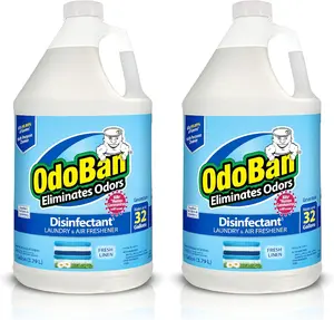 OdoBan Disinfectant Concentrate and Odor Eliminator, Made in the USA, Fresh Linen Scent, 2 Gallons