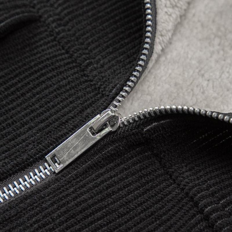 Men's Winter Corduroy Fleece Lined Thick Warm Workwear Jacket with Multiple Pockets, Suitable for Office and Commuting, Outdoor Sports Winter Coat