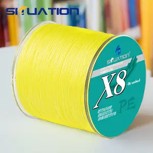 SIIUATION Super Strong Braid Fishing Line - Yellow, Eight-Strand Braided, 300M/328YDS, Low Water Absorption, Ideal for Casting, Trolling & Netting, Fishing Gear|Vibrant Line Design|Low Water Absorption Line