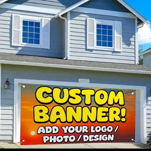 Custom Garage Door Banners – Personalized Outdoor Polyester Décor for Birthdays, Holidays, Weddings & Events