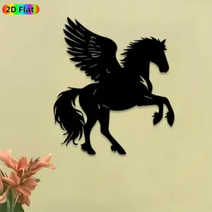 1pc Pegasus Metal Wall Art,Pegasus Statue Mural, Ideal Gift for New Year, Christmas, Pegasus Decor Enthusiasts, Rust-Resistant Metal Wall Decor Wall Sculptures, Perfect for Living Room Walls & Garden Fence, Stunning Metal Wall Art