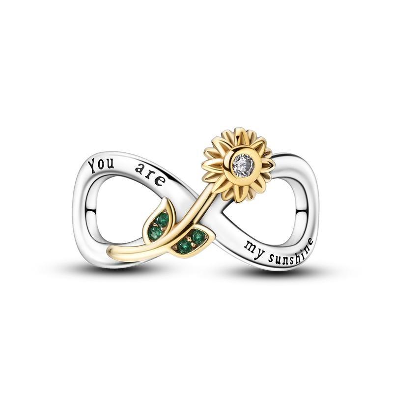 Animal and Plant Charm Beads - 925 Silver and Enamel, Nature Style Bracelet and Necklace Charms for Women and Girls, Cute Animal and Flower Beads Fit All Pandora Bracelets and Necklaces