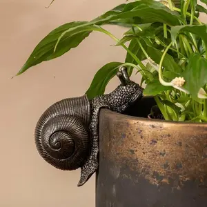Creative Snail Design Garden Decor, Snail Ornament for Plant Pot, Garden Decor Supplies for Patio, Lawn, Yard and Garden