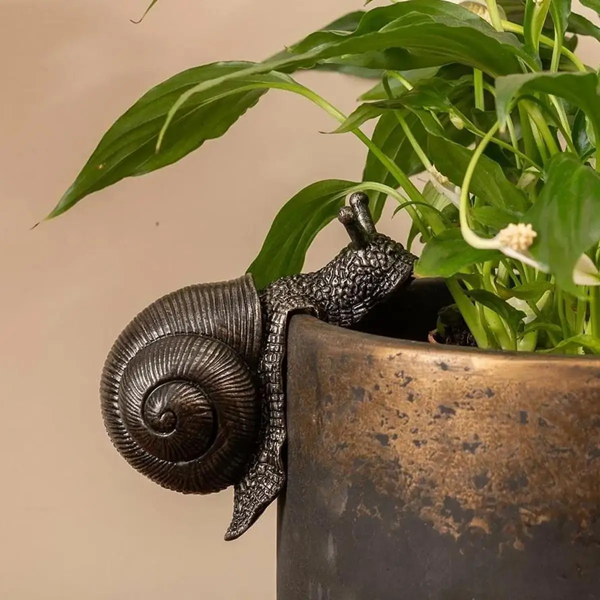 Creative Snail Design Garden Decor, Snail Ornament for Plant Pot, Garden Decor Supplies for Patio, Lawn, Yard and Garden