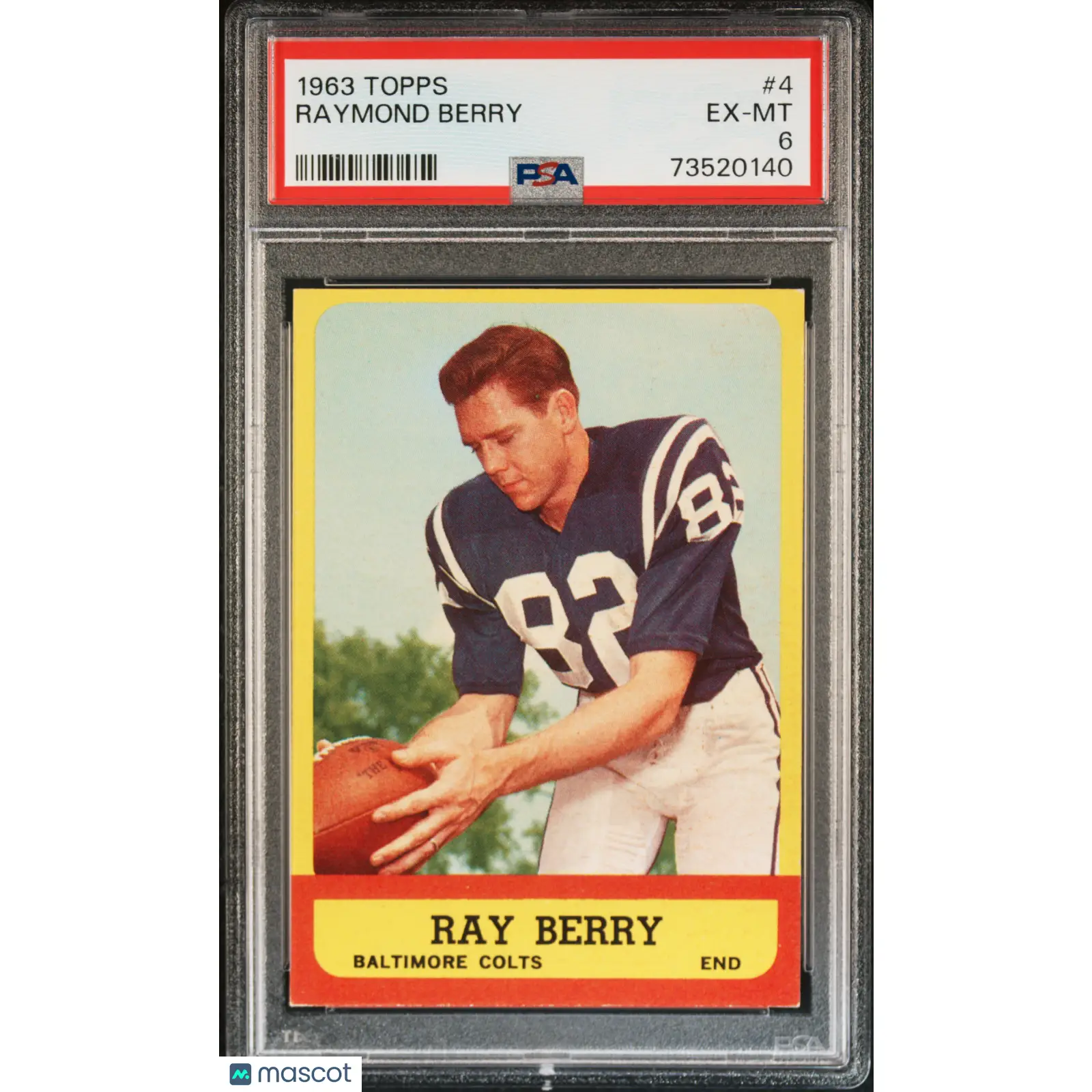 Raymond Berry PSA 1963 Topps Football #4 6 73520140
