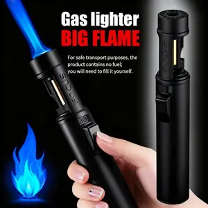 1800°High Temperature Torch Metal Lighter(Does not contain butane gas)Windproof Adjustable Jet Flame Lighter,360 Degree Rotation Ignition,2 In 1 with Bottle Opener,Suitable for Camping