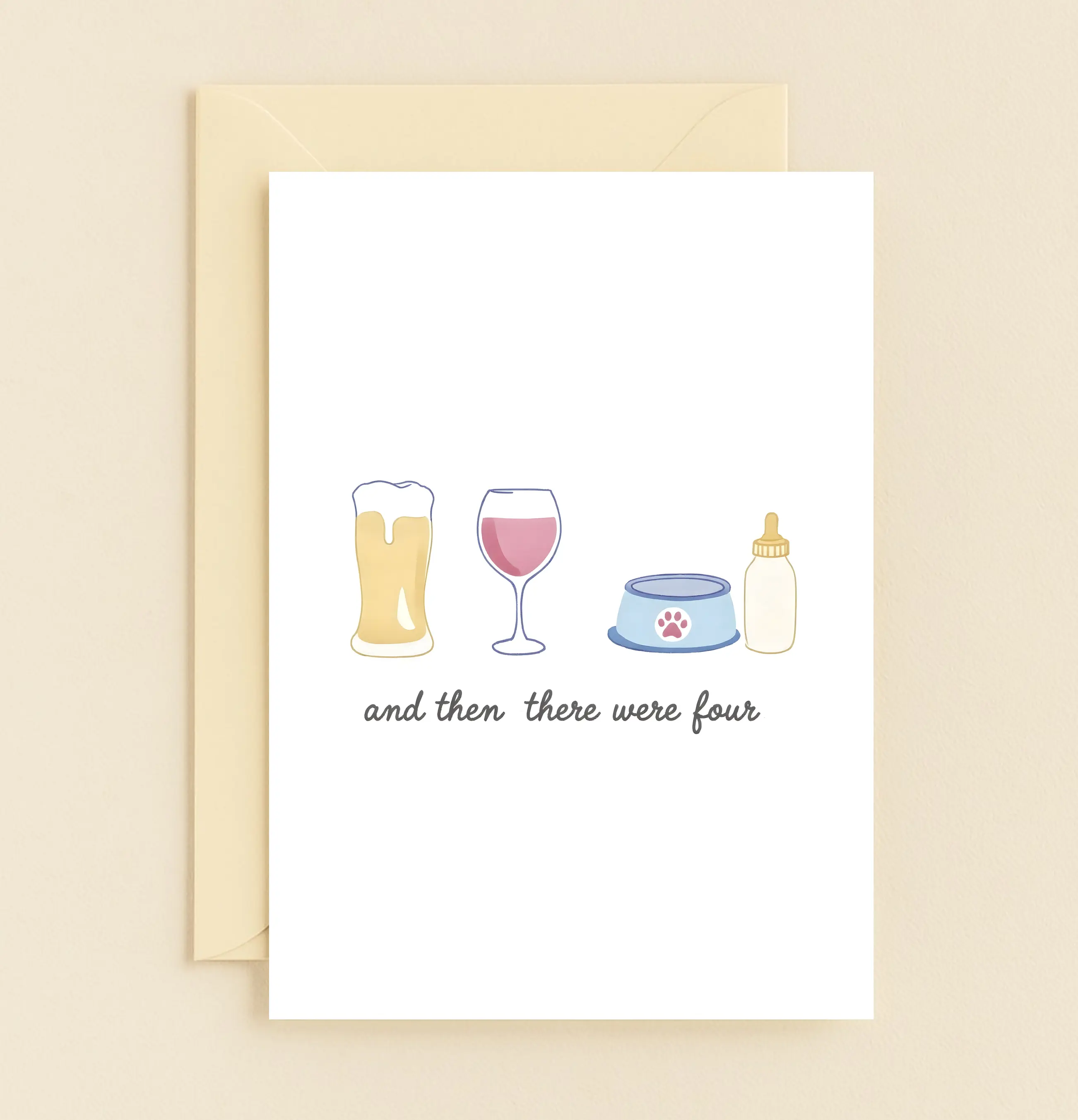 Funny Baby Announcement Card Modern Family Addition