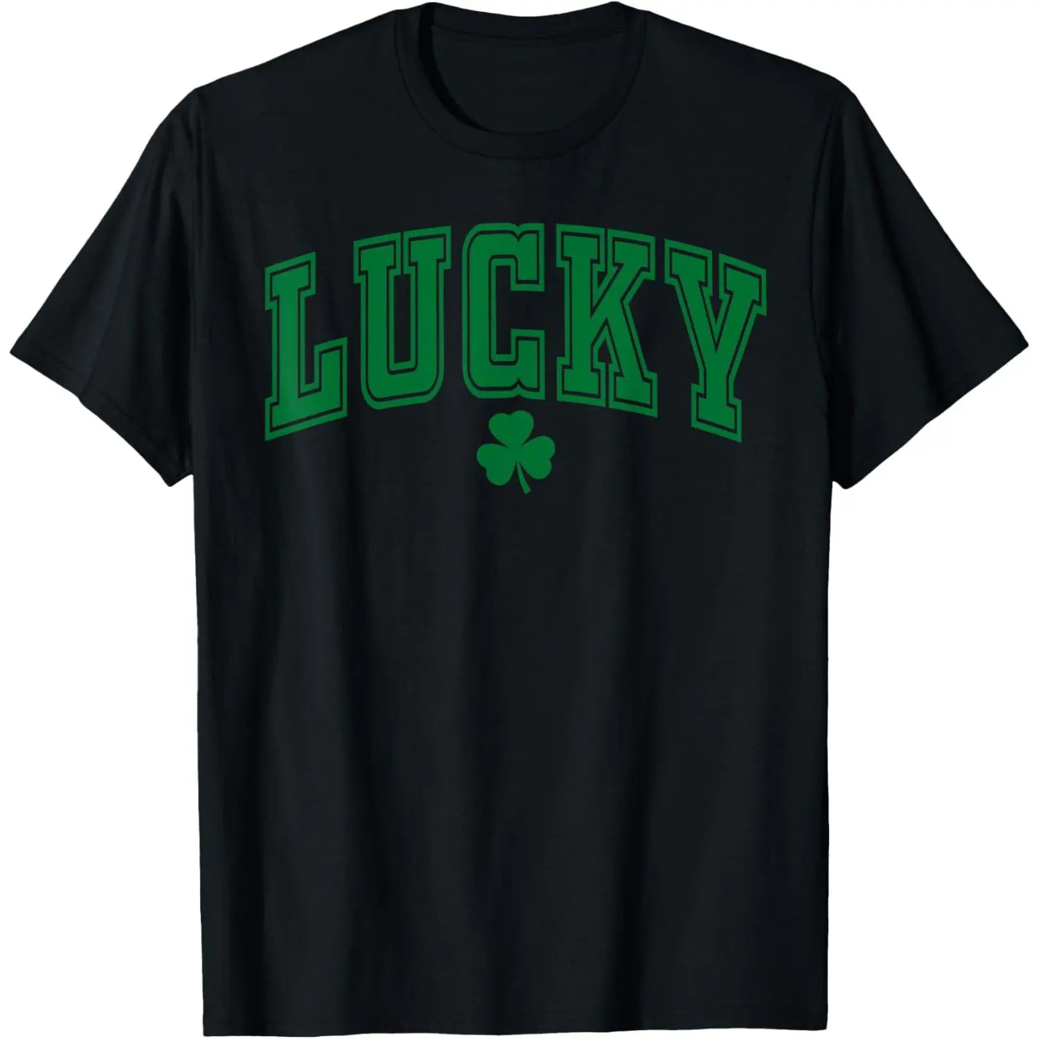 Men's St. Patrick's Day Lucky Shamrock Print Streetwear Short-Sleeve T-Shirt, Casual Top for Daily Wear, Smooth, Prints, Shortsleeve, Breathable, Cotton, Tee, Graphic