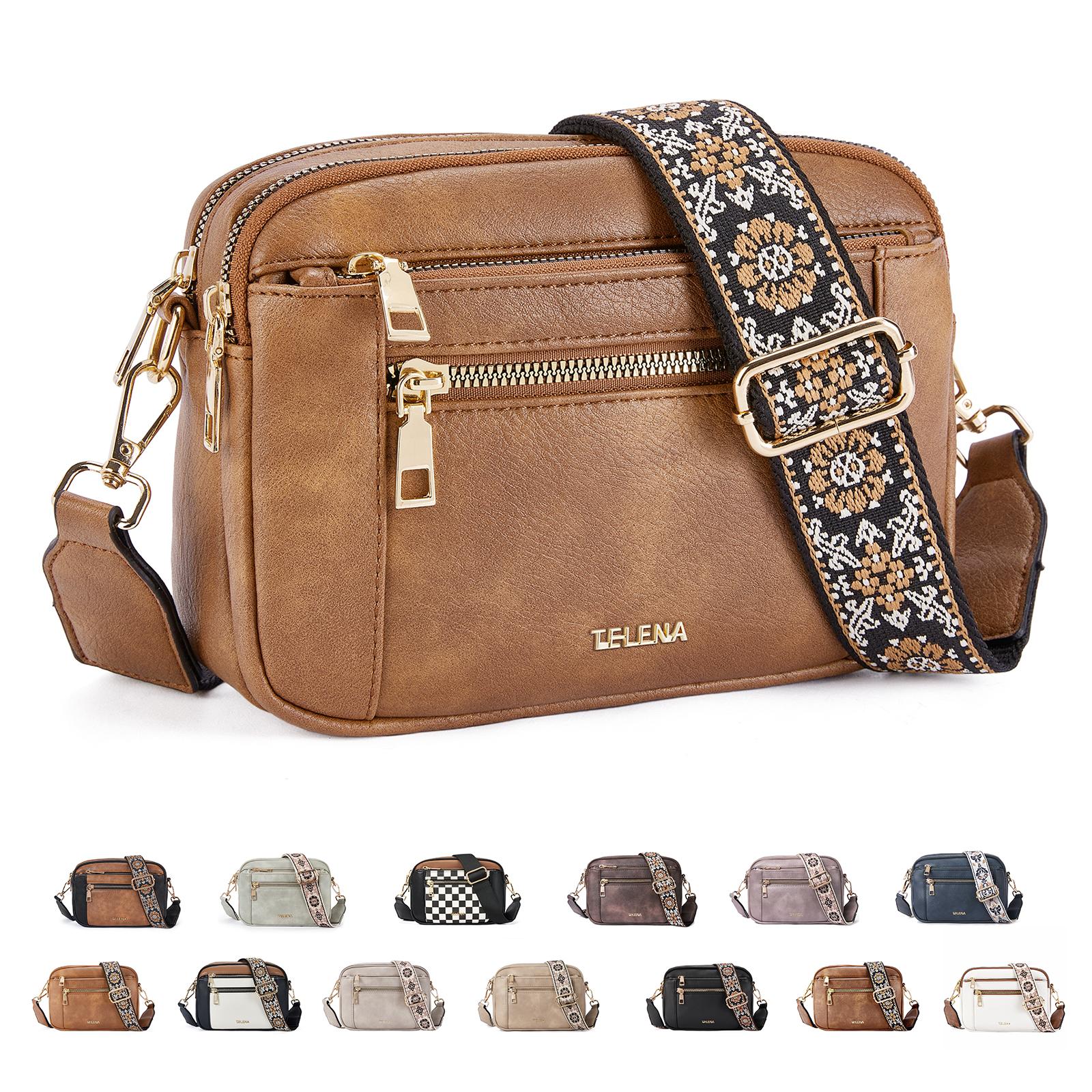 Telena TikTok Shop Spring Glow Up travel essentials Crossbody Purse for Women Small Crossbody Bags Trendy Vegan Leather