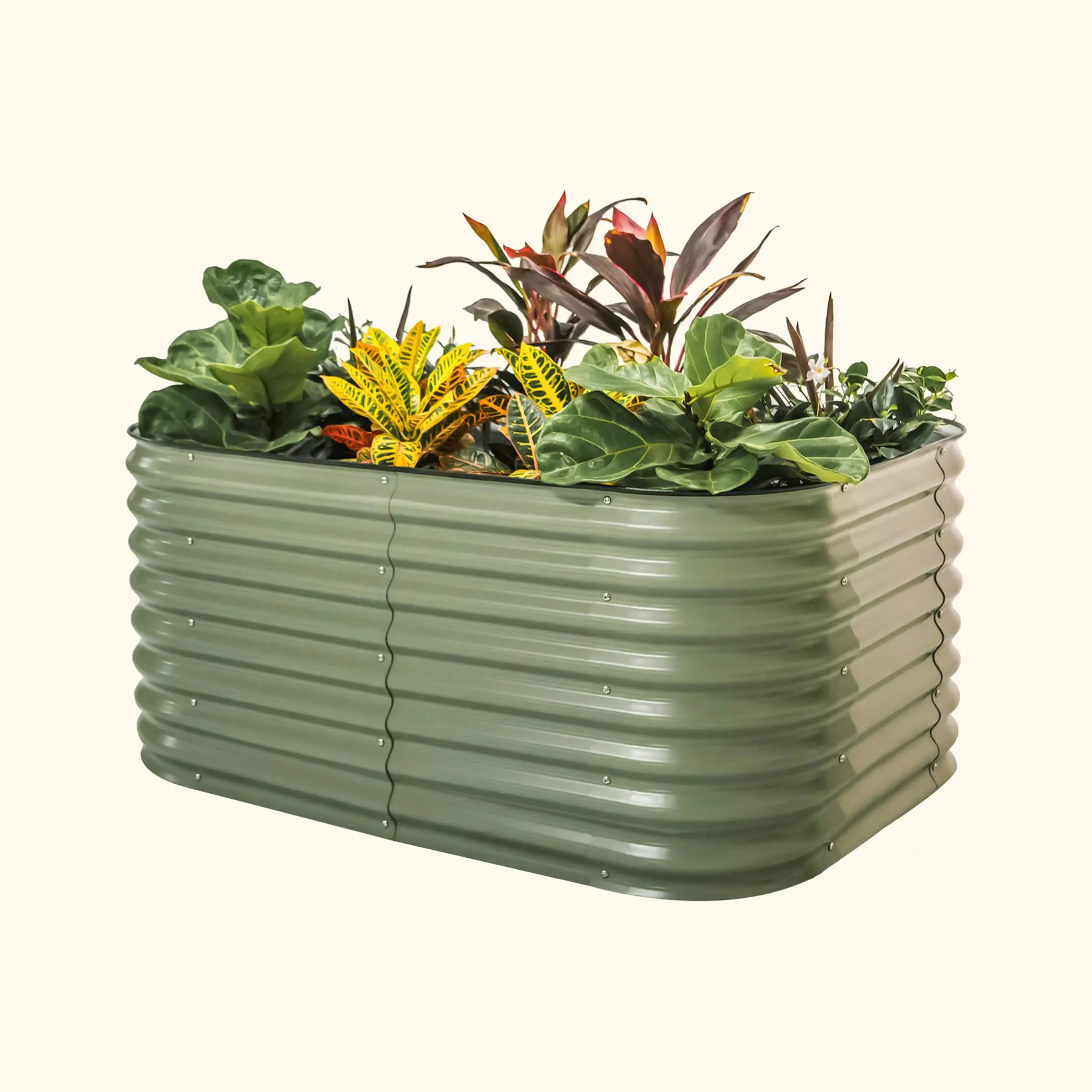 Vego Garden 26" Tall 6-in-1 Medium Modular Metal Raised Garden Bed Kit, Durable & Easy to Assemble, for Outdoor Raised Flower Beds & Vegetable Planter