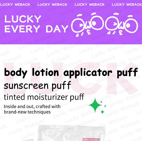 Weback Jumbo Body Puff – Super Soft, Quick Application, Saves Lotion & Oil, Easy to Clean for Body Lotion, Sunscreen