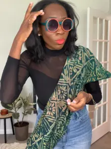 Speechless Adire Infinity Scarf - 16 x 72 in Hand Dyed & Drawn Fabric - Ethical Clothing Brand - Made in Nigeria - Choose Your Pattern