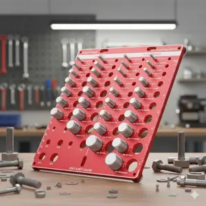 Professional Inch Metric Thread gauge Set 34pcs, Portable Internal External Screw Pitch Measuring Tool, Nut Bolt Size Checker, Mechanical Repair DIy thread Caliper, Durable Engineering Inspection Kit for Automotive Repair Hardware Machining