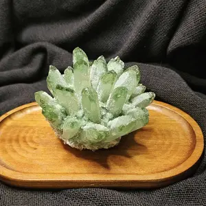 Crystal - Green Ghost Quartz Crystal Cluster