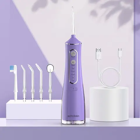 Portable Water Flosser, 1 Set 4 Modes Cordless Water Flosser with Accessories, IPX7 Waterproof Household Dental Floss Cleaner for Home & Travel