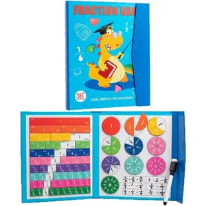 110 Pcs Magnetic Fraction Educational Puzzle, Fraction Circles Set, Fractions Manipulatives Learning Games for Kids Students Elementary School Homeschool Supplies