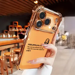Philippians 419 Faith Print Soft Case for  iPhone 16 16e 17 Air 15 14 13 12 11 Pro Max Plus X XS Four-corner Thickened Shockproof Drop Protection Rugged Durable Silicone Cover