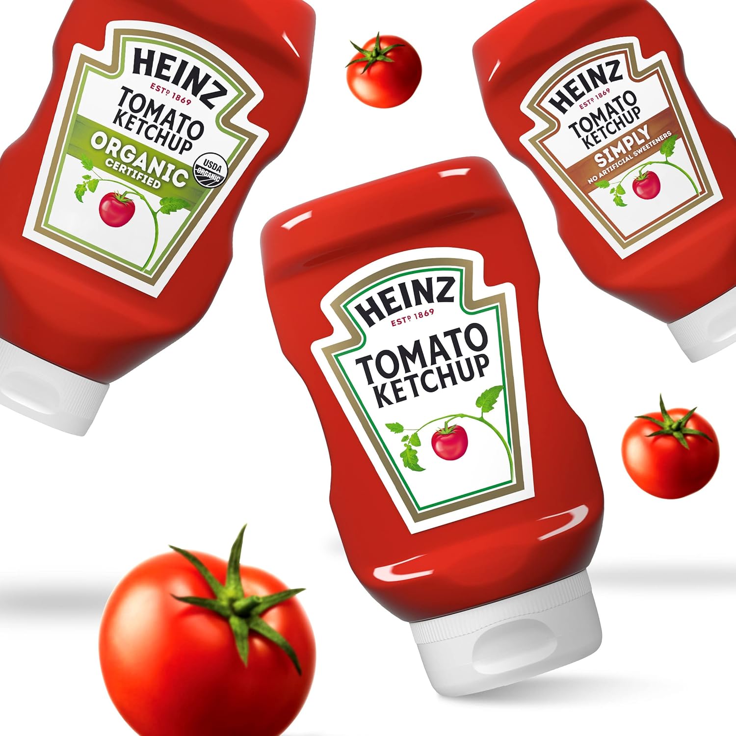 Heinz Tomato Ketchup 14 oz Bottle – Classic Original Ketchup, Rich Thick Flavor, Gluten-Free, Perfect for Burgers, Fries & Everyday Condiments