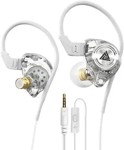 QKZ AK3 Portable Wired In-Ear Earphone, Wired Headphones With Mic, HiFi Subwoofer Noise Cancelling Wired Earphones for Game Sports, 3D Stereo Sound Headphones For Gym & Sports & Game, Electronic Audio Earbud Gaming Earbuds for Gamer Enthusiast