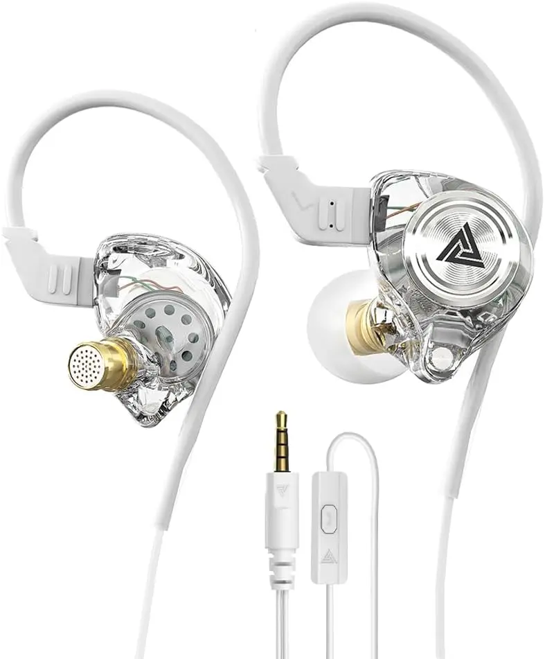 QKZ AK3 Portable Wired In-Ear Earphone, Wired Headphones With Mic, HiFi Subwoofer Noise Cancelling Wired Earphones for Game Sports, 3D Stereo Sound Headphones For Gym & Sports & Game, Electronic Audio Earbud Gaming Earbuds for Gamer Enthusiast