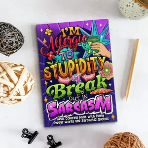 Sarcasm Energy Full Color Coloring Book, Creative Adult Coloring Pages, Relaxing Art Activity, Perfect Gift for Artists & Enthusiasts