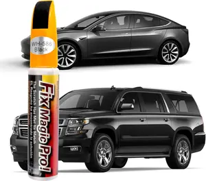 Touch Up Paint for Cars,2-in-1 Car Paint Scratch Repair Pen with Brush & Nib for Quick Scratch Fixes,Multi-purpose Car Touch Up Paints Pen for Auto Body,Doors,Bumpers (Black)