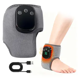 Foot Massager -- Rechargeable, 5-Level Temperature Adjustment Ankle Massager, Suitable for Home Use, Vibrating Massage Ankle Support. Compact And Portable Massage, a Nice And Valentine'S Day ,Sports ankle brace