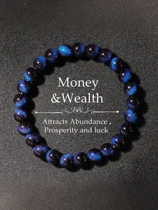 Natural Crystal Multicolor Tiger Eye Beaded Bracelet, Attracts Wealth & Prosperity, Unisex Spiritual Jewelry Gift for Friends, Beautiful Bracelets